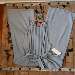 American Threads Light Denim Culotte Suit Romper L